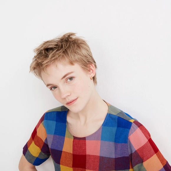 Summer - Madewell Gingham Boxy Button Back Top red picnic plaid - Picture 4 of 7